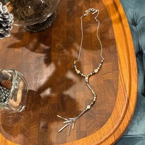 White House Black Market Silver and Gold Necklace